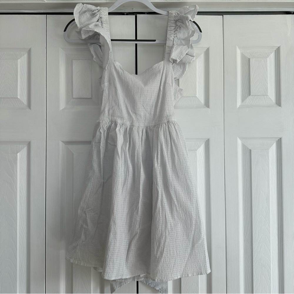White Ruffle Dress